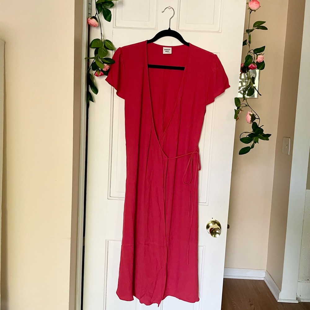 Sunday Best Hazel Dress in Blossom Red